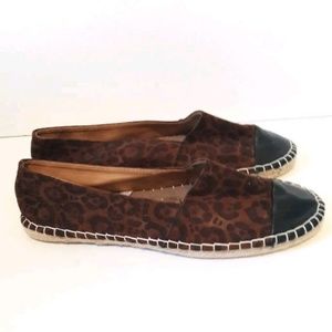 Mossimo Leopard Faux Black Cap Toe Espadrilles